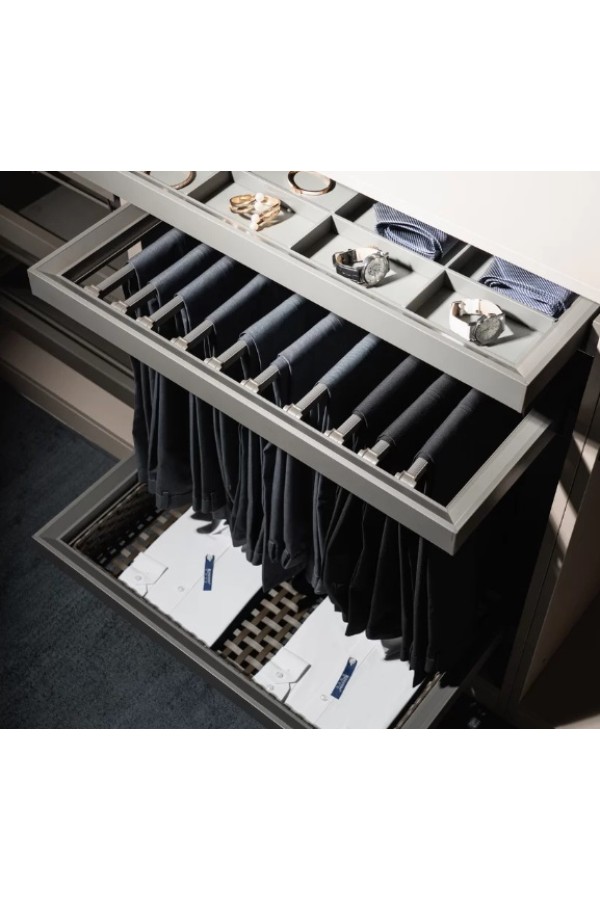 Firmax СORA выдвижная брючница наборного типа 600мм, серый/FRM5706.564.01