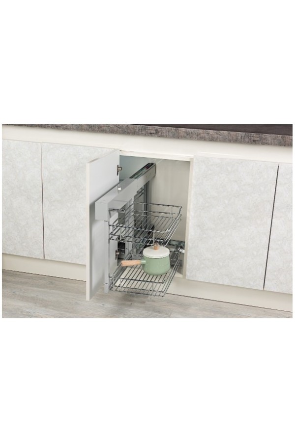 уголок волшебный 400мм (600х510х560) STARAX, крепление донное, хром/S-3005-C