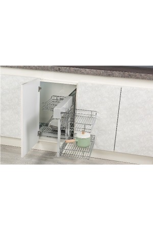 уголок волшебный 400мм (600х510х560) STARAX, крепление донное, хром/S-3005-C