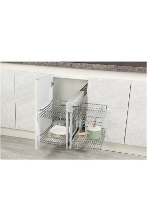 уголок волшебный 400мм (600х510х560) STARAX, крепление донное, хром/S-3005-C