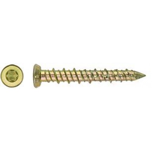 шуруп по бетону 7,5*152 шлиц Torx №3, желтый цинк