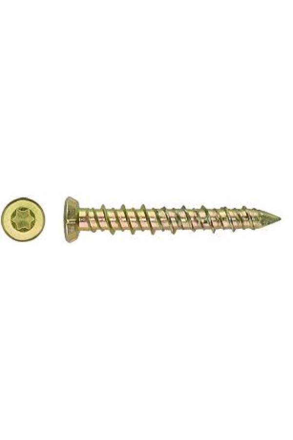 шуруп по бетону 7,5*152 шлиц Torx №3, желтый цинк