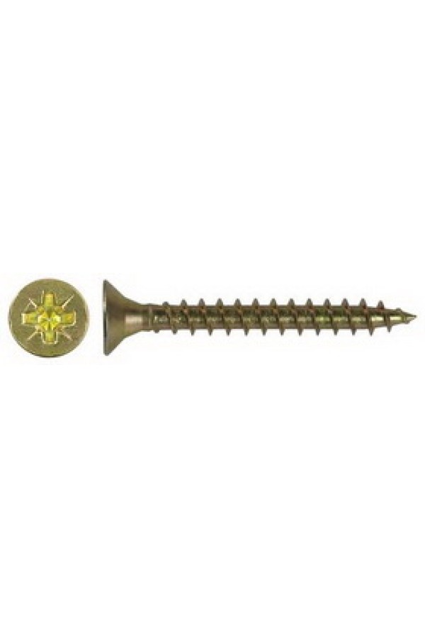 шуруп 3,5*25 потай, желтый цинк