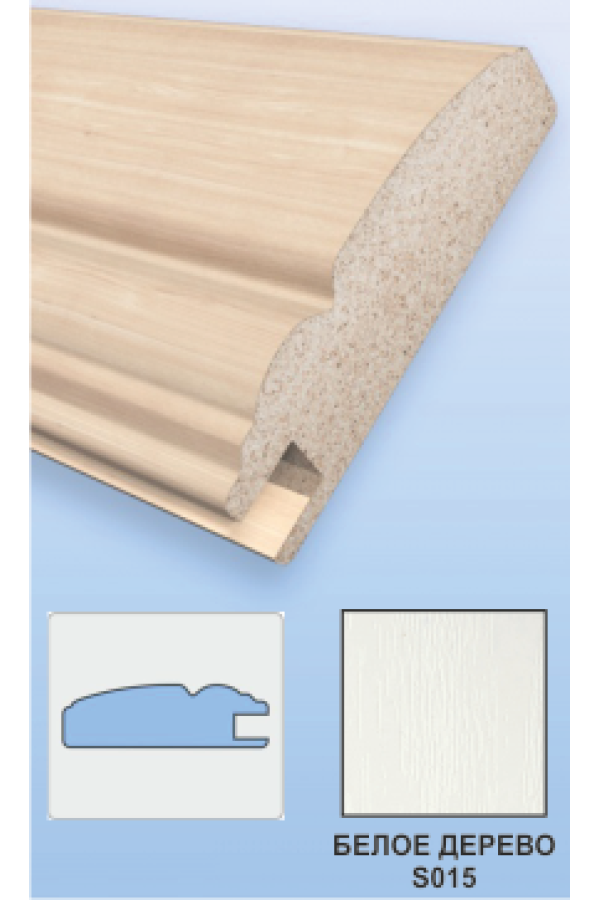 профиль № 34/ 21*60*4*2800 ПВХ белое  дерево SO115