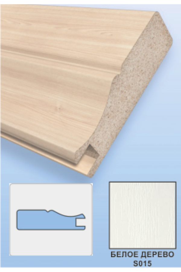 профиль № 42/ 21*60*10*2800 ПВХ белое дерево SO115