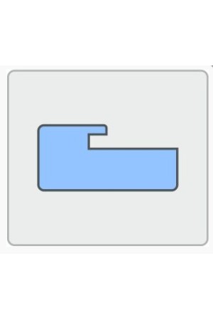 профиль № 51/ 22*47*4*2800 ПВХ чёрная ikea