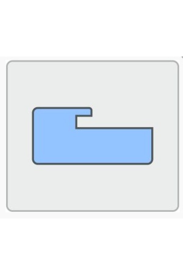 профиль № 51/ 22*47*4*2800 ПВХ чёрная ikea