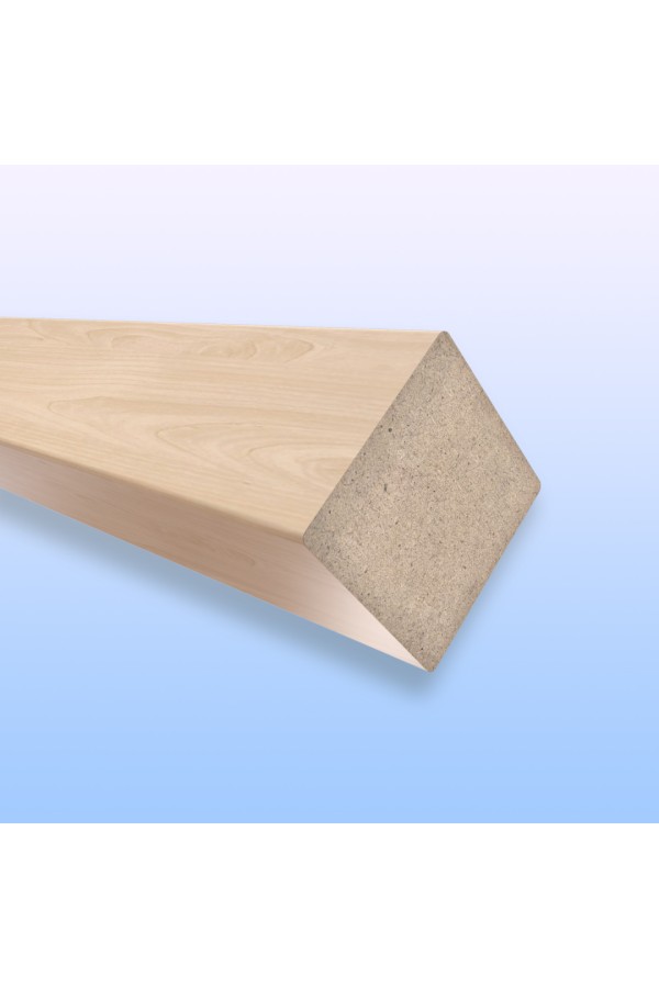 брус № 58 R2/ 40*40*1990 ПВХ белая шагрень 4101