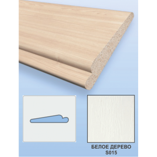 вставка фасадная №100/ 8*42*2800 ПВХ белое дерево SO115