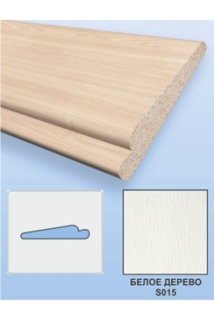 вставка фасадная №100/ 10*42*2800 ПВХ белое дерево SO115