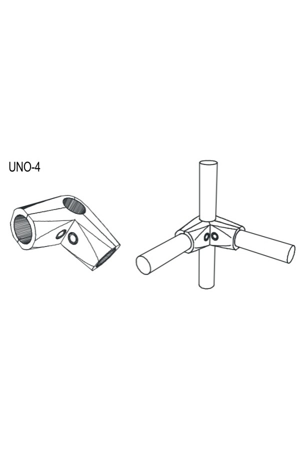 держатель угловой нерегулируемый металл/UNO 4 Vacuum (120)