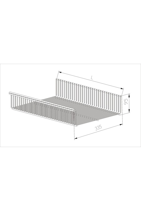 Гардероб Аристо/360/полка-корзина проволочная L=450 (6)/WA0345