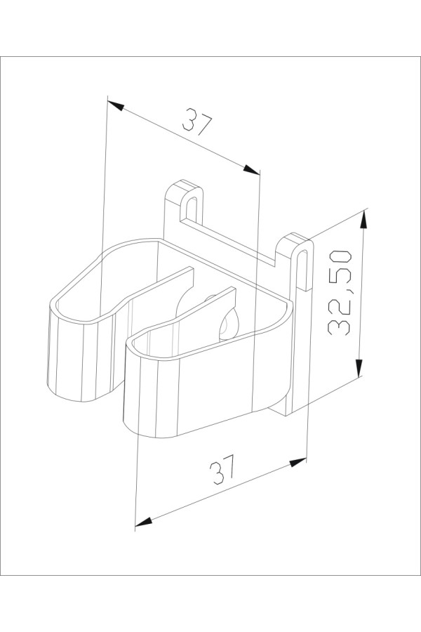 Гардероб Аристо/МАСТЕР ГСА зажим малый для перфорированной панели, d=11 мм, металлик