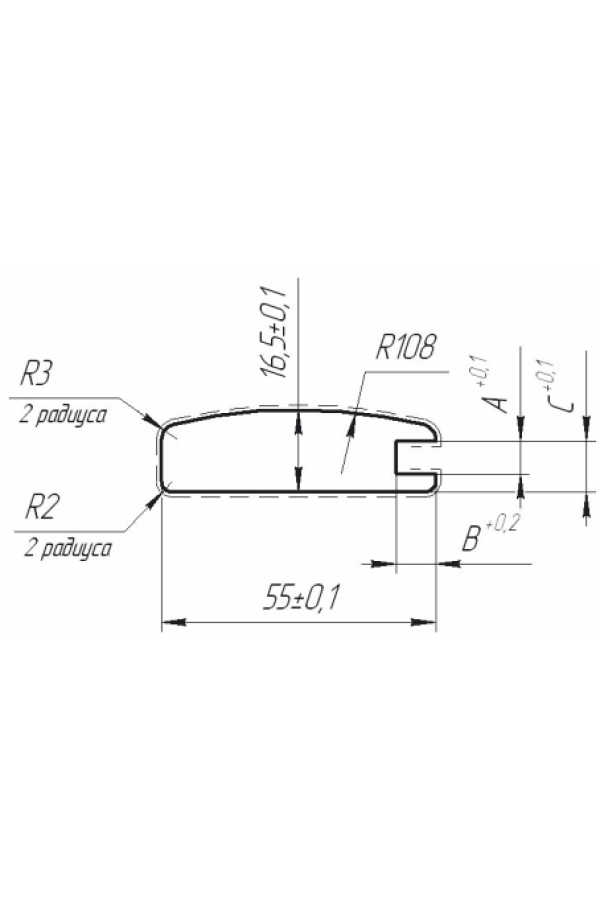 профиль рамочный № 30/ 17*55*10*2800 МДФ ноче таволато
