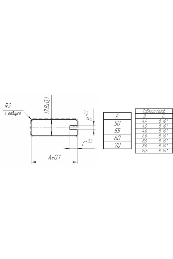 профиль рамочный № 38 R2 18*55*10*2800 МДФ дуб молочный