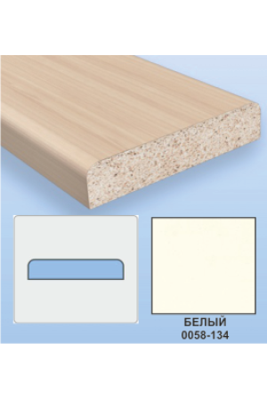 вкладка на стекло № 98/ 4*18*2800 МДФ белый