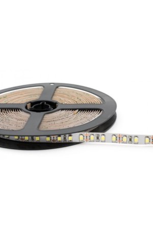 Лента светодиодная SMD2835 (120 диодов на метр) 12В 9,6Вт/м холодный белый, катушка 5м
