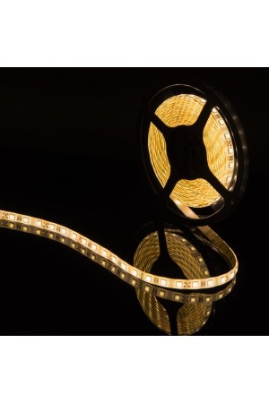 Лента светодиодная SMD5050 (60 диодов на метр) 12В 14,4Вт/м теплый белый, катушка 5м