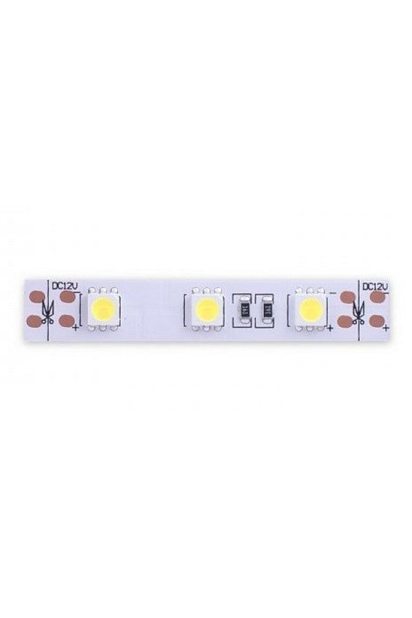 Лента светодиодная SMD5050 (60 диодов на метр) 12В 14,4Вт/м холодный белый, катушка 5м