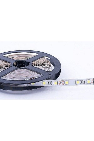 Лента светодиодная SMD5050 (60 диодов на метр) 12В 14,4Вт/м холодный белый, катушка 5м