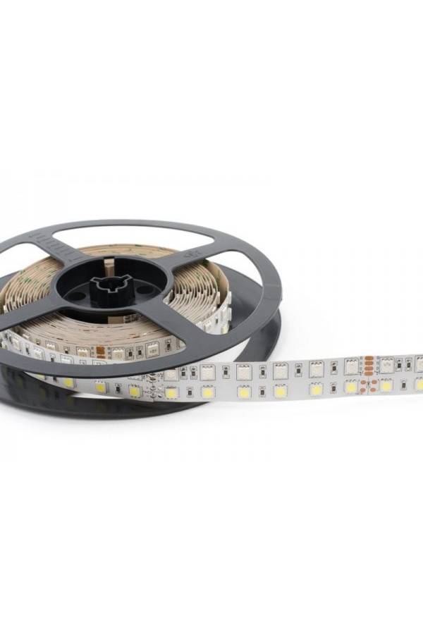 Лента светодиодная многоцветная RGB+White SMD5050 (60 диодов на мерт) 24В 28,8Вт/м, катушка 5м