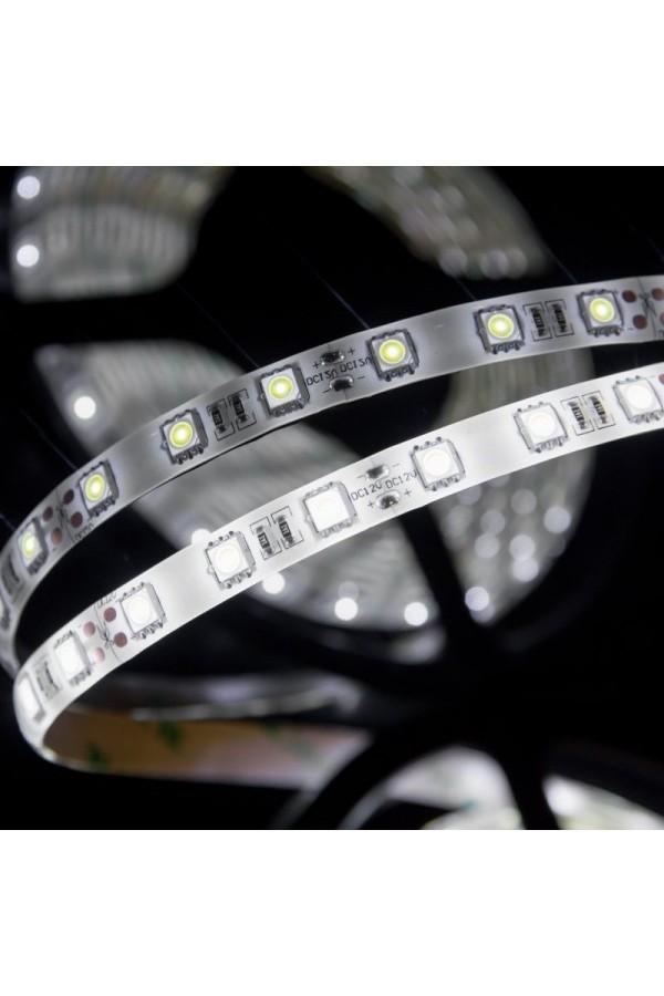 Лента светодиодная SMD2835 (120 диодов на метр) 12В 9,6Вт/м нейтральный белый, катушка 5м