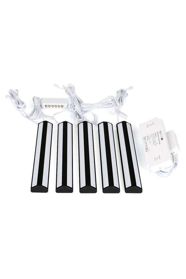 комплект на 5 светильника TETRA TOUCH LED SET 5,120 led/м +трансформатор, черный/358.01.NB-Set5