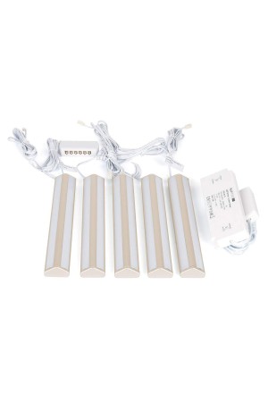 комплект на 5 светильника TETRA TOUCH LED SET 5,120 led/м +трансформатор, шампань/358.01.NC-Set5