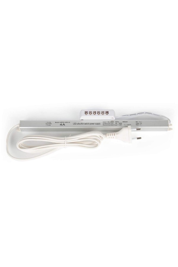 трансформатор 12V/48W, кабель 2м с евровилкой, 6 разъемов MiniPlug, 18*18*232мм/ 301024