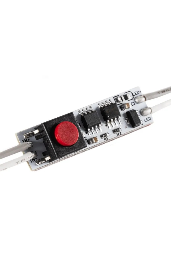 выключатель для профиля кнопочный, 12V/96W, 24V/192W, 8А/LS02-BD