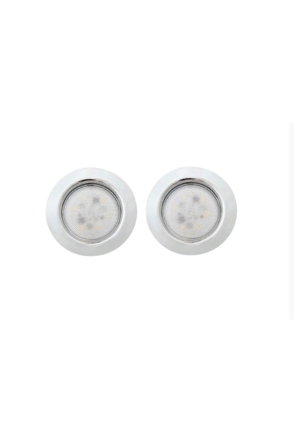 комплект на 2 светильника FT9228 LED, сет.шнур L-3,0м с выкл, хром, холодный 4000К