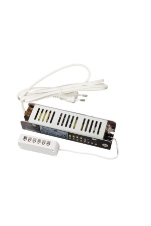 трансформатор 12V/60W, кабель 2м, 12 разъемов MiniPlug, 18*18*252мм/ 301013