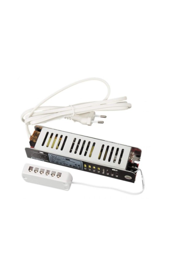 трансформатор 12V/60W, кабель 2м, 12 разъемов MiniPlug, 18*18*252мм/ 301013