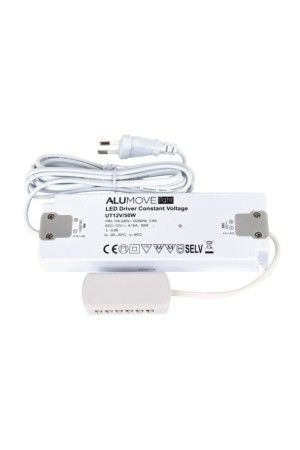 трансформатор UT12V/50W, IP44, кабель 2м, 12 разъемов MiniPlug, 22*64*185/301004-AC