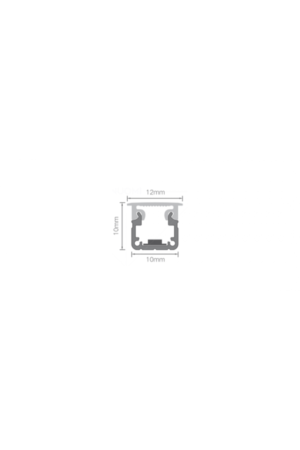 Nuomi/профиль д/светод ленты врезной 12х10х10*1400мм(профиль, лента, экран, заглушки) 4000К/12844143