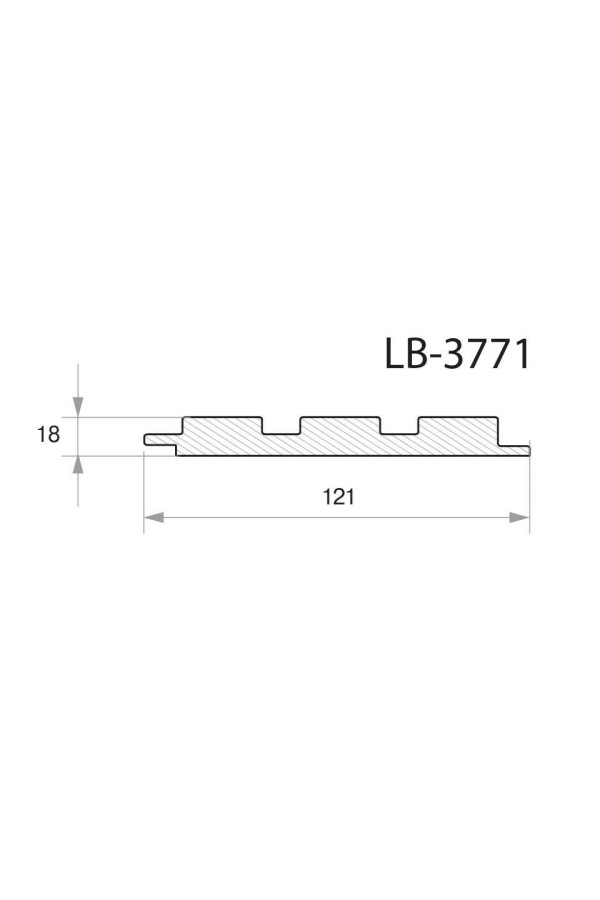 профиль AGT МДФ 248/ LB-3771, 18*121*2800 мм, тик/AGT3500/248