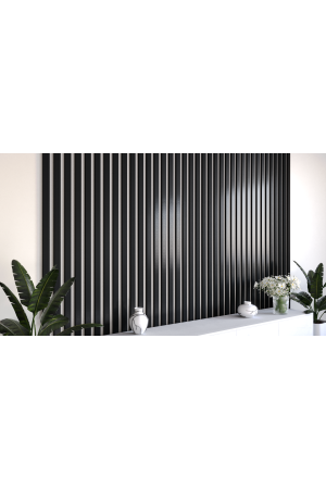 рейка интерьерная МДФ 16*40*2800 стиппл черный (комплект 10 шт арт 35185 + 35235)