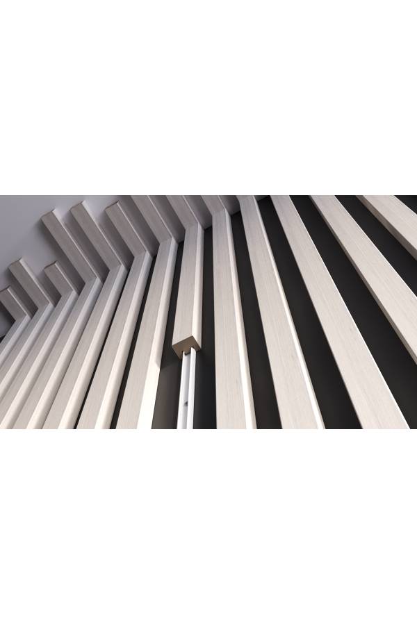 рейка интерьерная МДФ 22*30*2800 арктик 3D