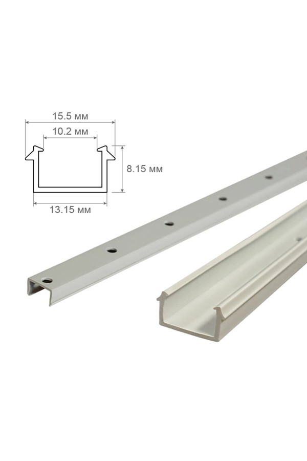 рейка интерьерная МДФ 16*40*2800 серебро (комплект 10 штук арт 35248 + 35235)