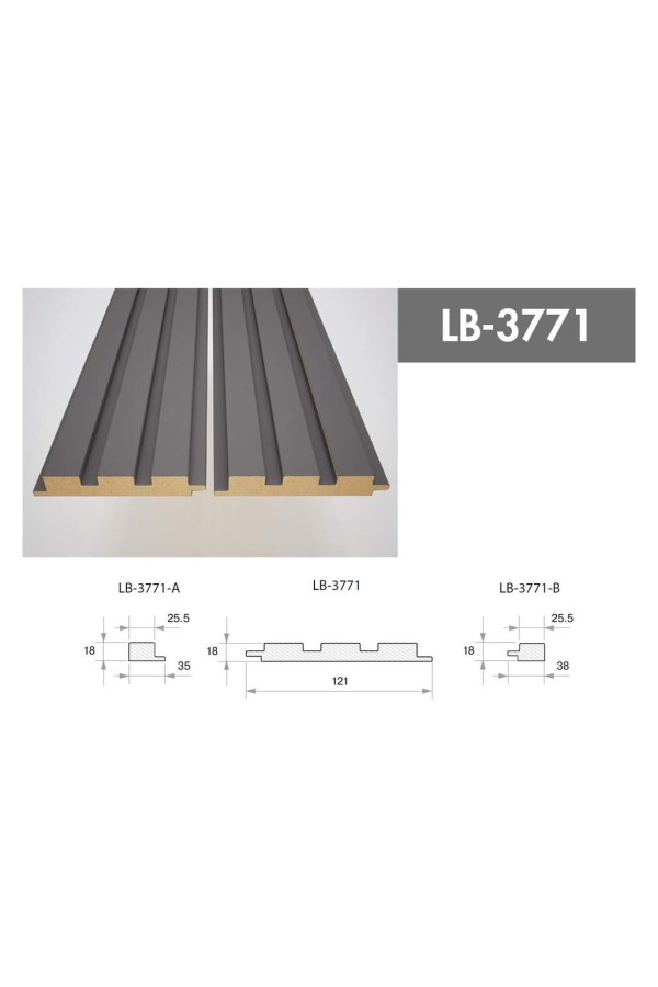 профиль AGT МДФ 3041/ LB-3771-B, 18*38*2800 мм, дуб перу/AGT3500/3041-B