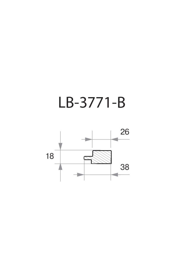 профиль AGT МДФ 3041/ LB-3771-B, 18*38*2800 мм, дуб перу/AGT3500/3041-B