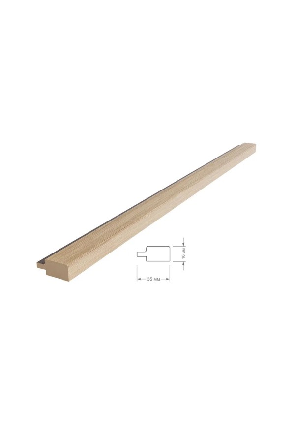 планка финишная для модульной панели МДФ 16*35*2800 дуб сонома+черный