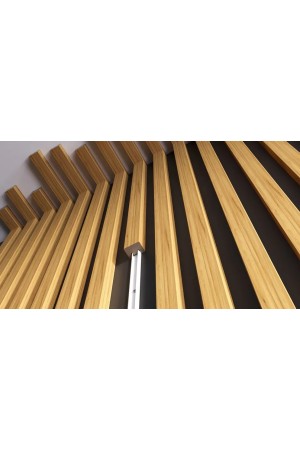 рейка интерьерная МДФ 22*30*2800 дуб крафт золотой