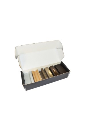 Коробка малая с образцами алюминиевого профиля с пленками Аристо