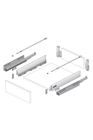 Соединитель передней панели и продольного релинга ящика InnoTech пластик 9002503 Hettich