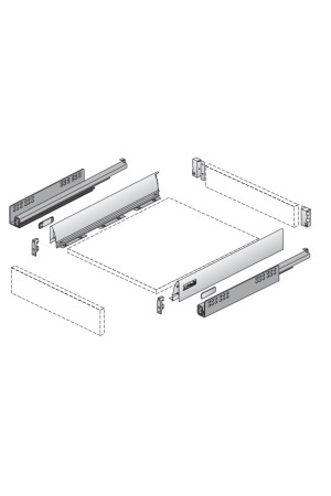 Держатель передней панели ящика InnoTech Atira под прикручивание белый 1065191 Hettich