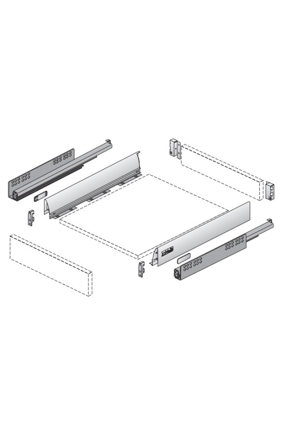 Держатель передней панели ящика InnoTech Atira под прикручивание белый 1065191 Hettich