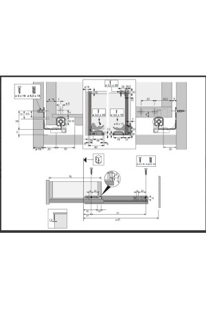 Фиксатор направляющих Quadro для деревянных ящиков левый/9144830 Hettich