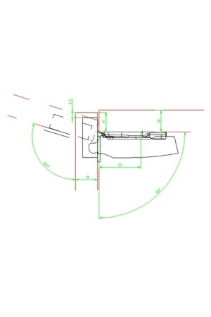 Петля мебельная накладная Sensys 8645i 110 градусов с доводчиком 9071205 Hettich