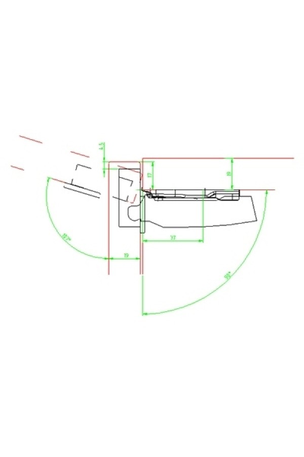 Петля мебельная накладная Sensys 8645i 110 градусов с доводчиком 9071205 Hettich